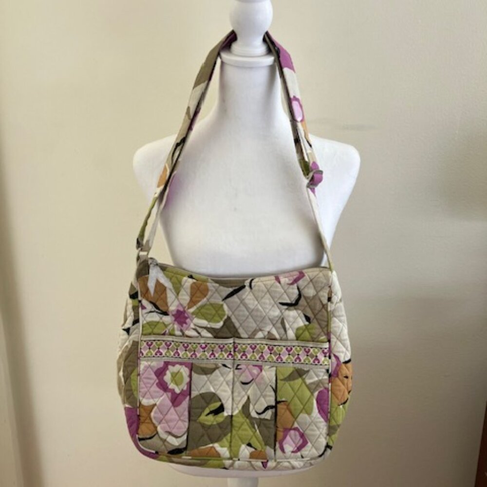 Vera Bradley Purple and Avocado Green Floral Bag